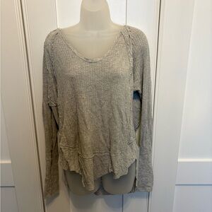 We The Free Light Gray Knit Top